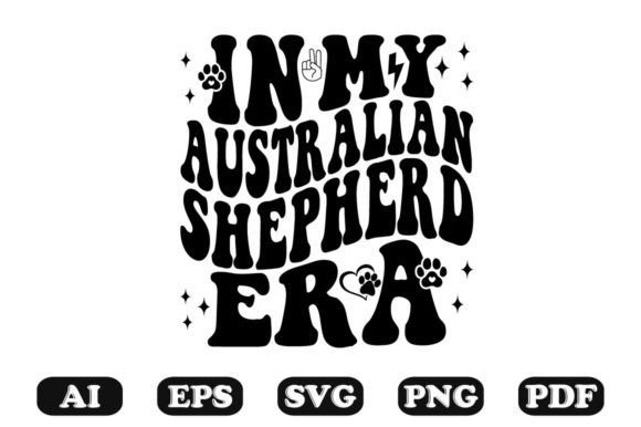 In My Australian Shepherd Era Wavy Svg for Crafts and Graphics