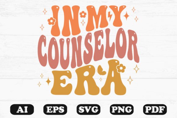 In My Counselor Era Retro Wavy Svg for Graphics and Crafts