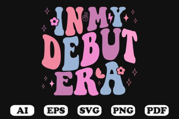 In My Debut Era Retro Wavy Svg for Graphics and Crafts