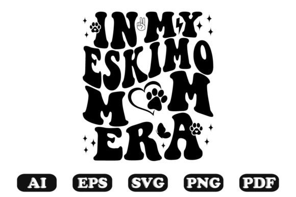 In My Eskimo Mom Era Wavy Svg for Crafts and Graphics