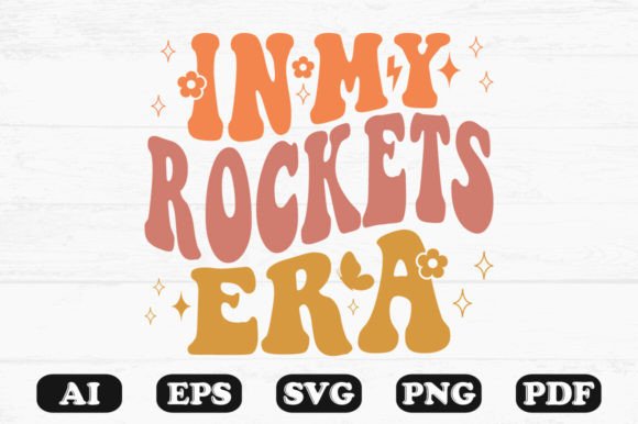 In My Rockets Era Wavy Svg T-shirt for Graphics and Crafts