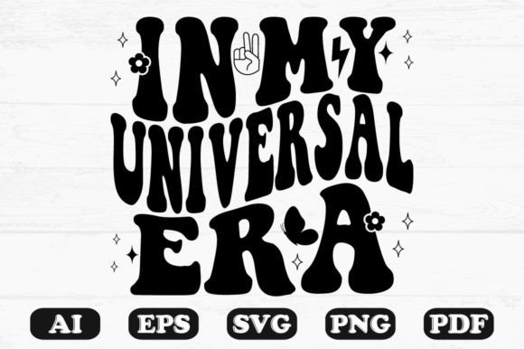 N My Universal Era Retro Wavy Svg for Crafts and Graphics